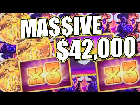 MY BIGGEST BUFFALO JACKPOT EVER!!! MASSIVE OVER $42,000.00 HIGH LIMIT SLOTS