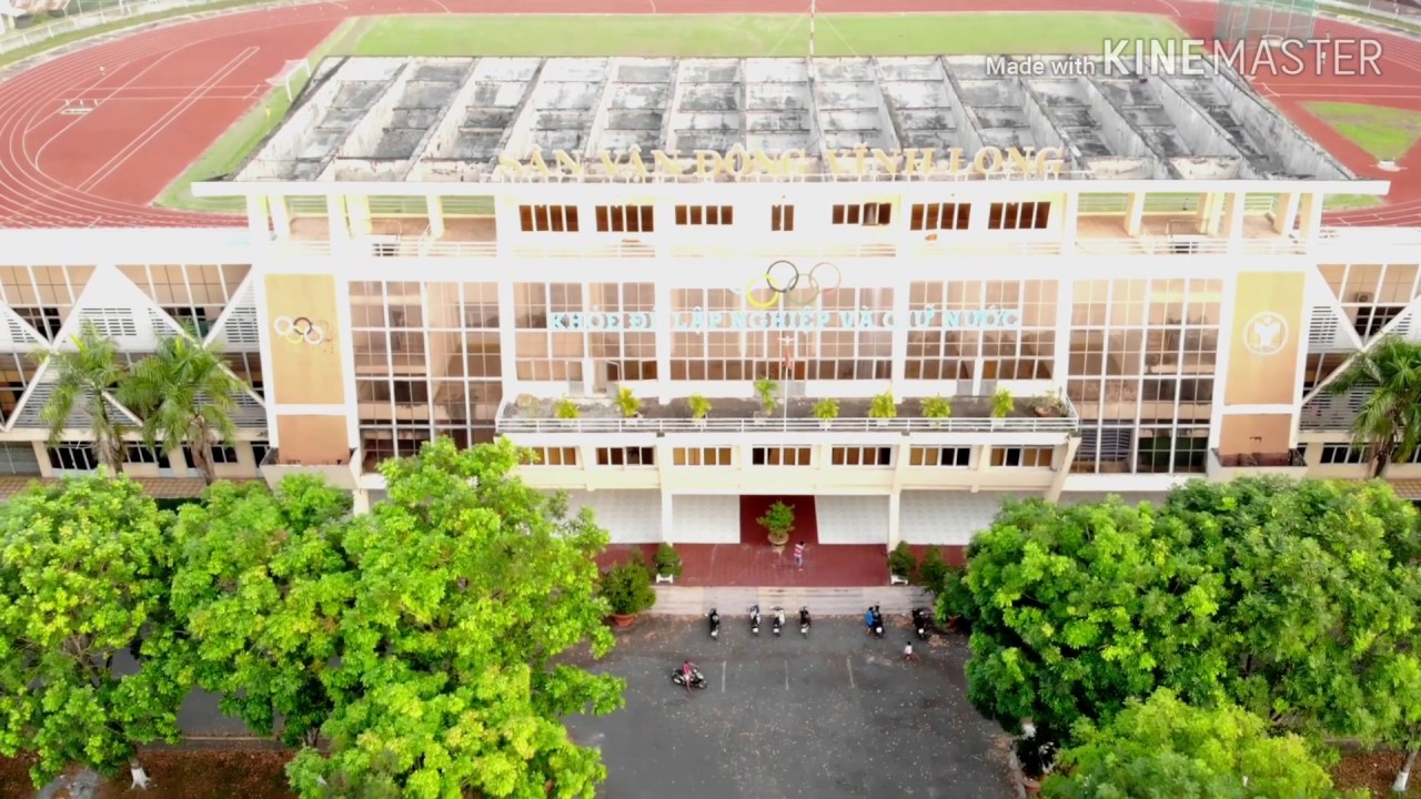 Sân vận động Vĩnh Long ở TP Vĩnh Long qua góc nhìn flycam DJI Mavic Air