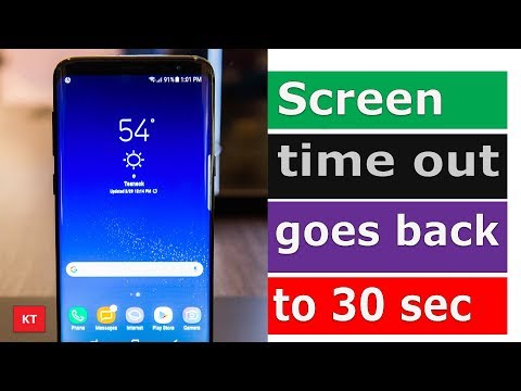 Screen time out keeps going back to 30 seconds