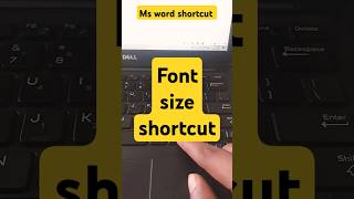 Increase and decrease font size in ms word like a pro #shortcutkeys #msword #windows