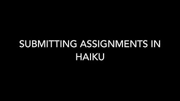 Submitting Assignments to Haiku/PowerSchool Learning