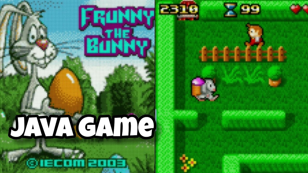 Funny The Bunny 128x128 Java game playthrough - YouTube