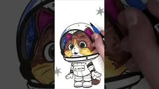 How to Color Funny Cat Coloring Cartoon 44 Cats 12 #shorts  #drawing #art #artforkids #cartoon  #cat