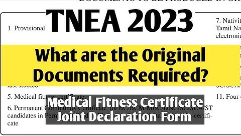 TNEA 2023|What are the original documents required to submit in college?|Vincent Maths|