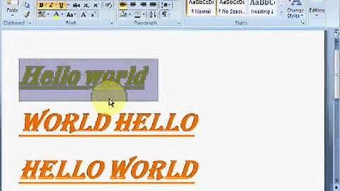 Free Learn Microsoft Word 2007 Urdu Video Course Class 2
