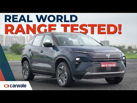 Tata Harrier EV QWD 75 Real World Range Test | From 100% to 0% Charge!