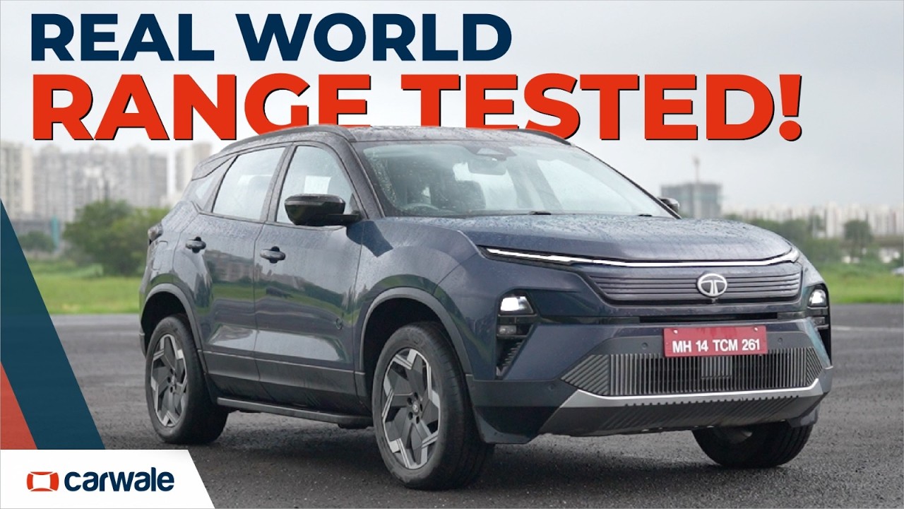 Tata Harrier EV QWD 75 Real World Range Test | From 100% to 0% Charge!
