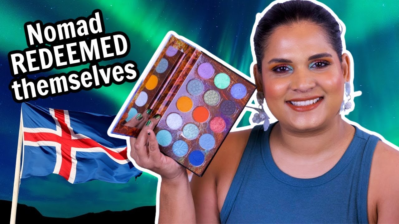 Nomad Cosmetics ICELAND FIRE & ICE Eyeshadow Palette | Karen Harris Makeup