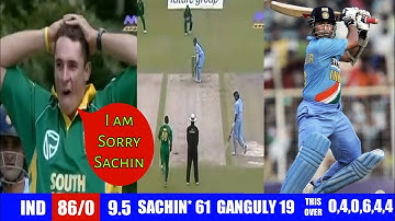When Andre Nel Try to Mess with Sachin Tendulkar - Sachin Epic Reply To Nel - Cricket Epic Battle