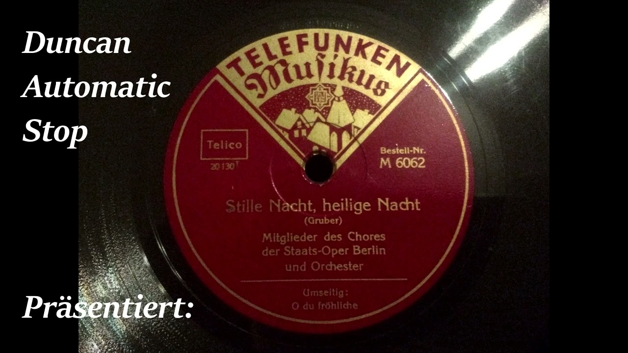 Παρακολούθηση (1934) Stille Nacht heilige Nacht - Mitgleider des Chorus der Staats Oper Berlin und Orchester στο YouTube Παρακολούθηση (1934) Stille Nacht heilige Nacht - Mitgleider des Chorus der Staats Oper Berlin und Orchester στο YouTube