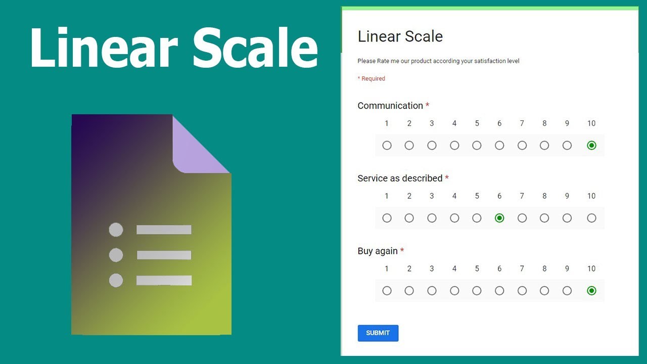 How To Create A Linear Scale Question Form Using Google Forms Youtube