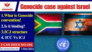 South Africa's Genocide case against Israel ICC Vs ICJ|Genocide convention by Santhosh Rao UPSC