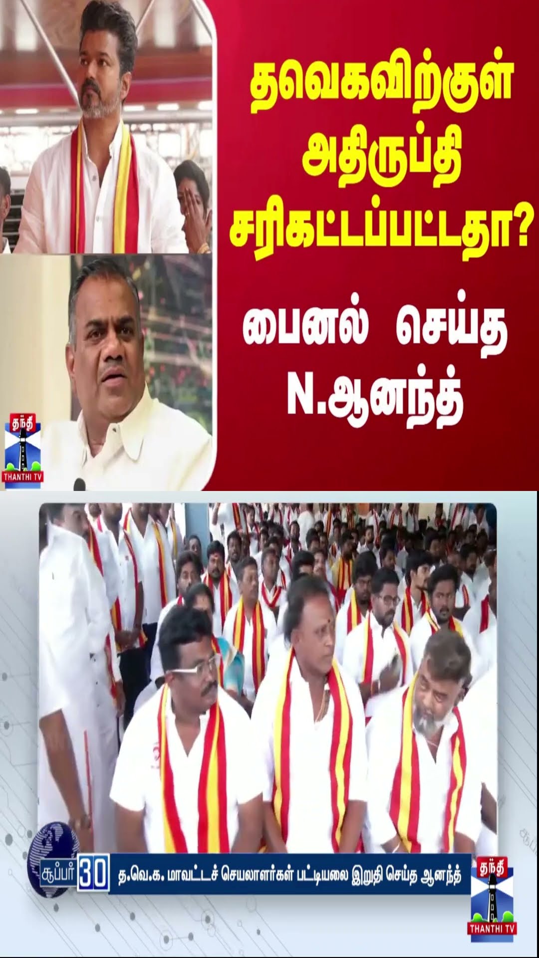 தவெகவிற்குள் அதிருப்தி சரிகட்டப்பட்டதா? - பைனல் செய்த N.ஆனந்த்