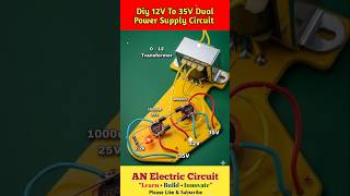 DIY 12V To 35V Dual Power Supply Circuit | #trending #viral #diyelectronics #electronics