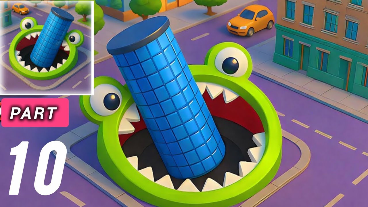 Hole.io Gameplay Walkthrough Part 10 | Extreme Black Hole Power &  City Destruction (iOS & Android)