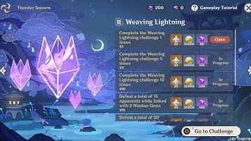 how to unlock Thunder Sojourn - Weaving Lightning (FREE BEIDOU EVENT ACT 3)