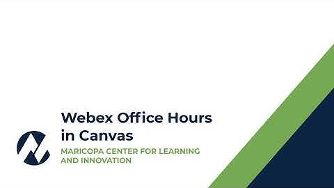 Webex Office Hours in Canvas