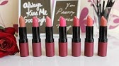 Golden Rose I Top 7 Velvet Matte Lipstick Swatches Youtube