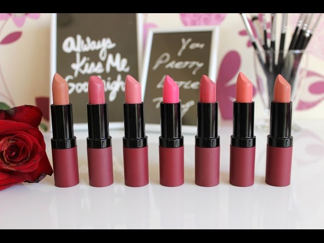 Joseph Banks Anoi Kaal Golden Rose Velvet Matte lipsticks part 1 (swatches) - YouTube