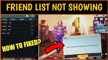 Friends Not Showing In Bgmi | Bgmi Login Problem
