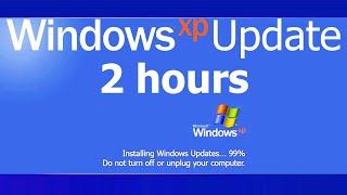 Windows XP Update Screen REAL COUNT 2 hours 4K Resolution