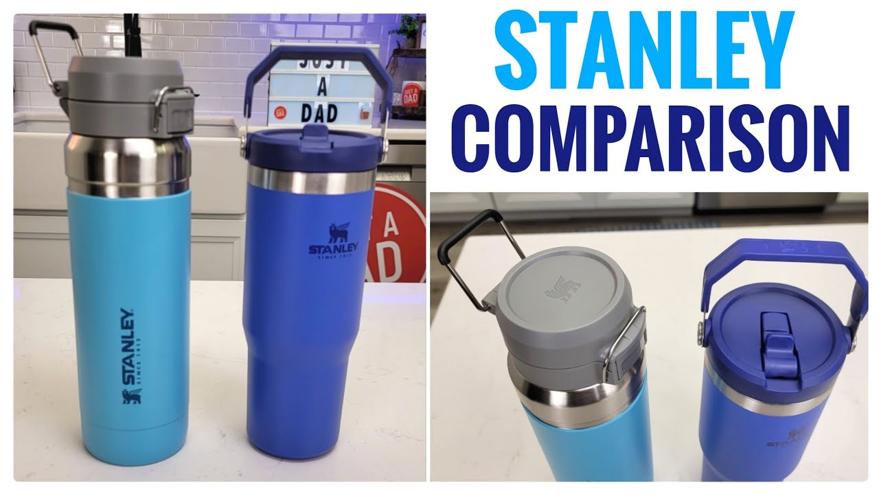 Stanley Ice Flow Water Bottle Tumbler with Straw Comparison I LOVE