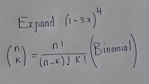 Expand (1-3x)⁴ by Binomial theorem || Binomial Formula ||