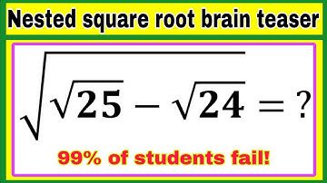 How To Solve This Nested Square Root Olympiad Level Math Problem | Brain Buster Math | Brain Tester