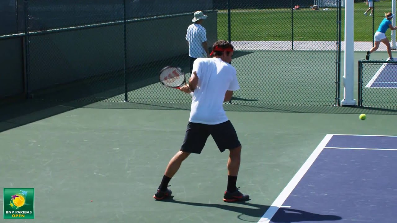 tenniswarehouse Side angle of Roger Federer -- Indian Wells Pt. 36