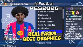 eFootball PES 2026 PPSSPP ISO NO TEXTURES & NO SAVE DATA NEW KITS 2026/27 REAL FACES & TRANSFERS screenshot 1
