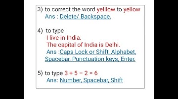 Computer Class 2 Ch 4 The keyboard special keys part 2
