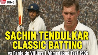 Sachin Tendulkar Classic Batting vs Fanie Devillers in Ahmedabad Test | South Africa Tour India 1996