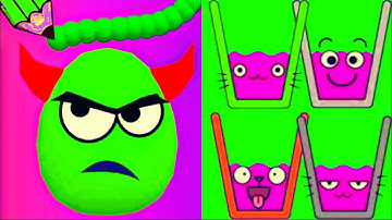 Draw To Smash VS Happy Glass Colors Logic Puzzle Gameplay ASMR Walkthrough