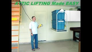 Attic Lift (Versalift) 2017 DIY Do It Yourself Attic Lifts from Versalift can save you lots of time and create a much safer environment while you put your valuables into and out of