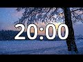 20 minute winter countdown timer with music and alarm simple beep