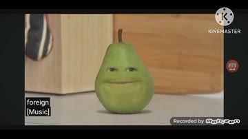 "Dropping Stuff On Pear (Annoying Orange Supercut)" In Reverse Is Reversed Backwards On KineMaster..