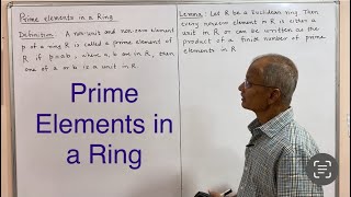 Prime elements in a Ring 