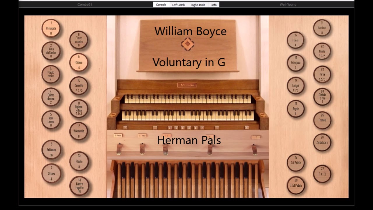 William Boyce Voluntary in G Old English Organ Music Vol IV (Hauptwerk Giubiasco)