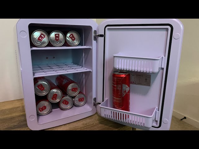 Mini Fridge, Potiry 6 Liter AC/DC Portable Thermoelectric Cooler and Warmer  Mini Fridge for Bedroom 