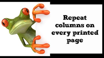 Repeat Colums on every printed page