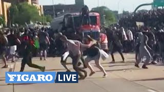 Un camion fonce dans la foule de manifestants à Minneapolis après la mort de George Floyd