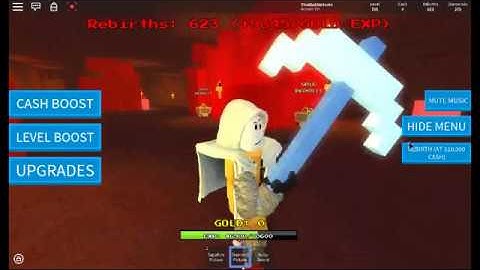 Roblox Mining Simulator - Level 700 + 600 rebirths + Ruby Room! Super op!