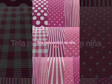 Telas para vestidos de niña | Tela Jackard #barbie #telajackard #telarosa