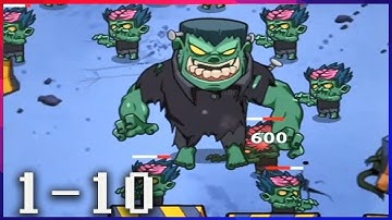 Zombie Idle Defense - Gameplay Walkthrough - Levels 1-10