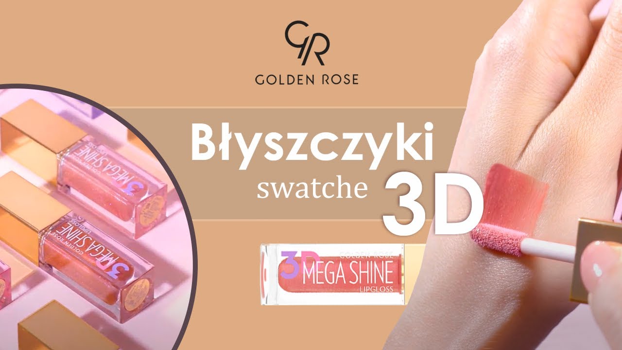 Swatche 3D Mega Shine Lipgloss ♡ Golden Rose Polska YouTube