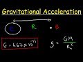 Calculating Gravitational Acceleration on the Moon and Beyond