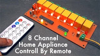 8 Channel Home Appliance Control Light, Fan By Remote