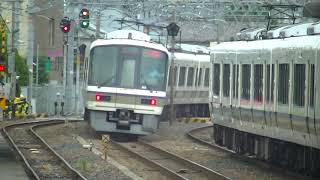 JR西日本 221系(NB808編成) O区間快速 大阪環状線行き  柏原(通過線)通過