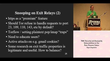 DEF CON 16 - Roger Dingledine: Security Anonymity Vulnerablities in Tor