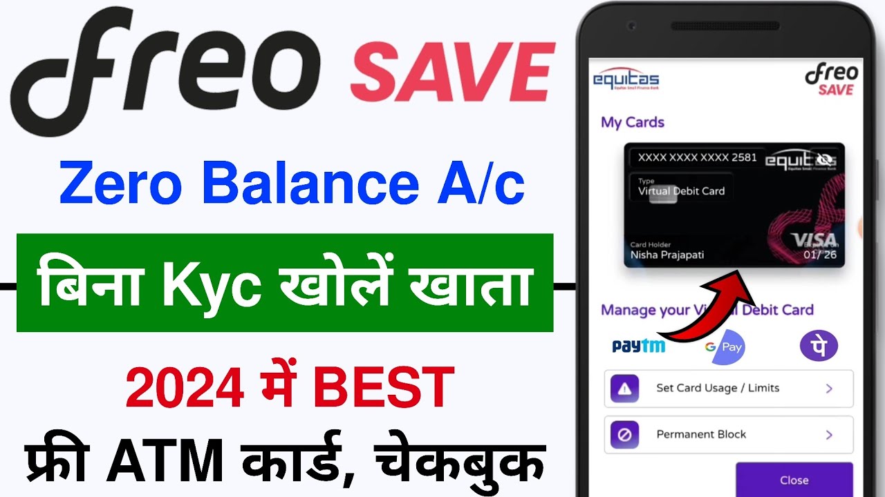 freo save account opening process 2024 | how to open freo save zero balance account